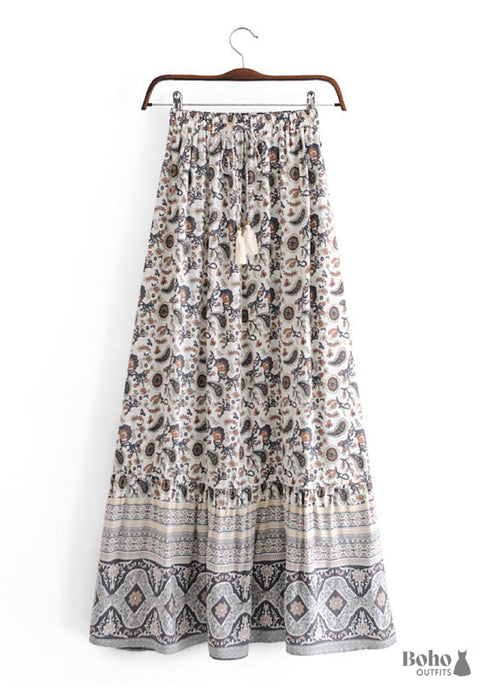 Boho Skirts in Black Lisia in Midnight For Women